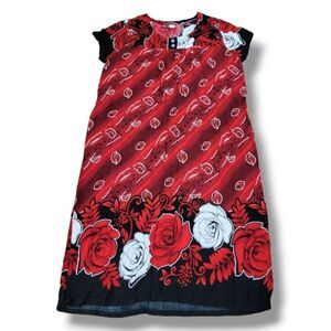 Hawaiian Style Dress Size Small SM By Mayette Women's MuuMuu Kaftan Dress Floral